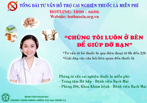 Miễn phí tư vấn cai nghiện thuốc lá