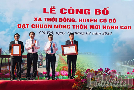 Ra mắt xã nông thôn mới nâng cao Thới Ðông