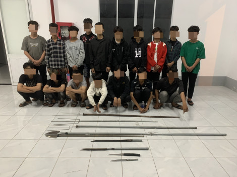 Ngăn chặn 2 nhóm đối tượng tàng trữ hung khí giải quyết mâu thuẫn