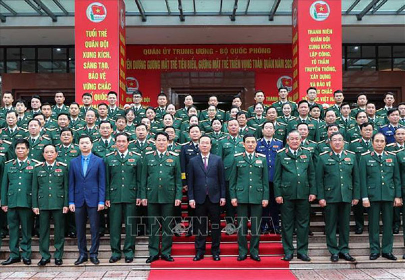 Chủ tịch nước dự Lễ tuyên dương Gương mặt trẻ tiêu biểu toàn quân 2022