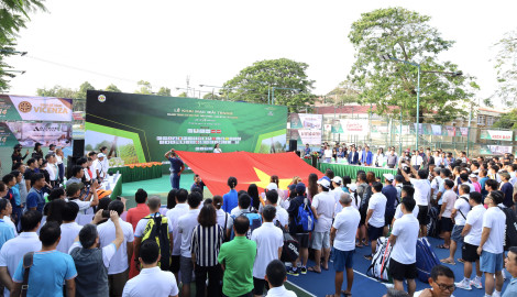 Khai mạc Giải tennis ngành Trang trí nội thất miền Trung - Nam Bộ và Tây Nguyên lần thứ XIV