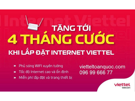 Lắp Wifi Viettel Cái Răng Cần Thơ chỉ từ 145.000đ tặng 3 tháng