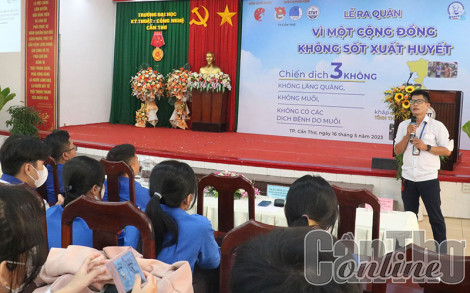 Ra quân tuyên truyền “Vì một cộng đồng không sốt xuất huyết”