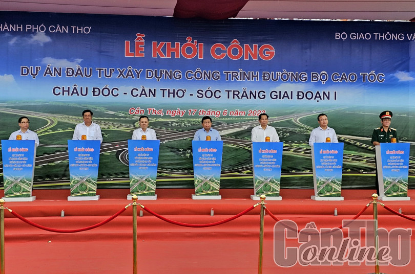 Khởi công cao tốc Châu Đốc - Cần Thơ - Sóc Trăng