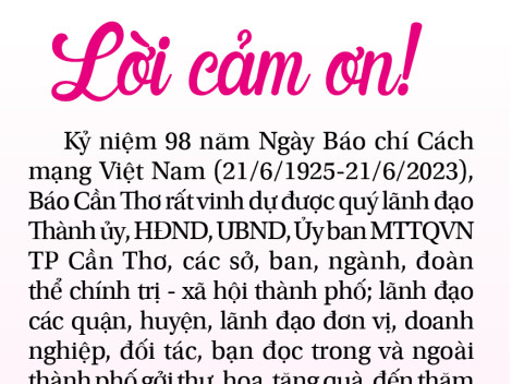 Lời cảm ơn!