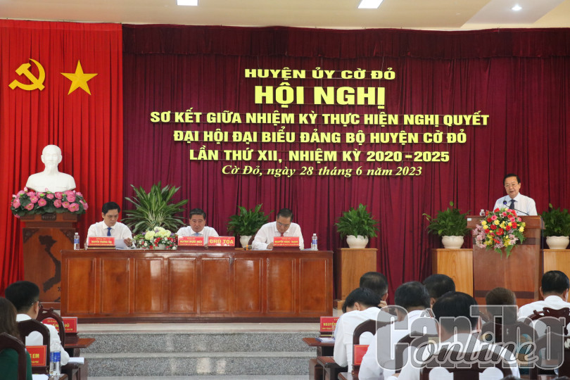 Cờ Đỏ thực hiện đạt và vượt 12/15 chỉ tiêu Nghị quyết Đại hội đại biểu Đảng bộ huyện nhiệm kỳ 2020-2025