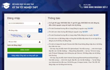Từ ngày 10-7, thí sinh chính thức đăng ký xét tuyển đại học