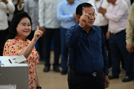 Cử tri Campuchia bỏ phiếu bầu nghị sĩ Quốc hội khóa VII