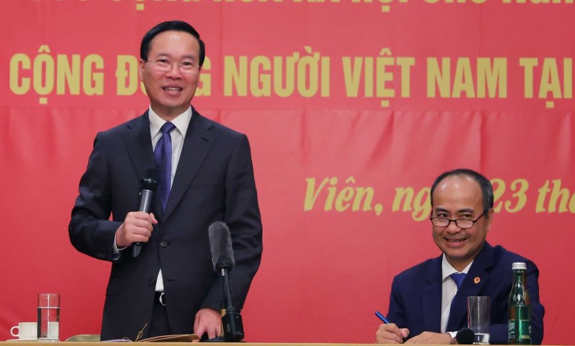 Chủ tịch nước Võ Văn Thưởng gặp gỡ kiều bào Việt Nam tại Áo và châu Âu