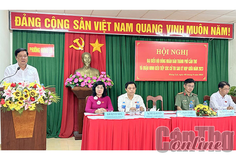 Cử tri quận Ninh Kiều kiến nghị đẩy nhanh tiến độ thi công các dự án trọng điểm và khắc phục tình trạng ô nhiễm môi trường