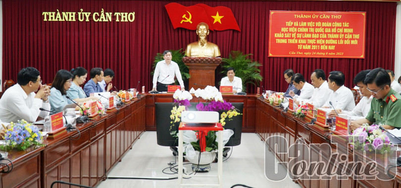 Khảo sát công tác lãnh đạo, chỉ đạo của Đảng trong thực hiện đường lối đổi mới tại TP Cần Thơ