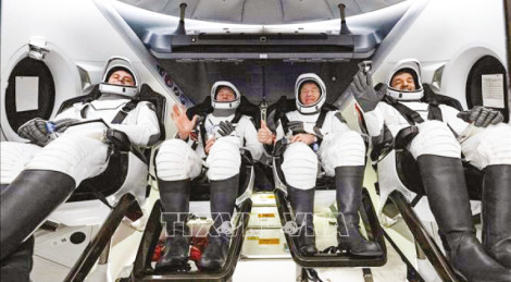 4 phi hành gia trên ISS trở về Trái đất an toàn