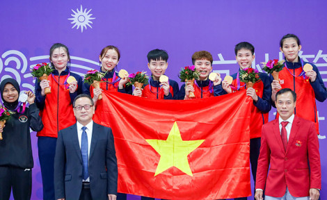 Nữ VĐV Đồng Tháp giúp tuyển Cầu mây Việt Nam giành HCV ASIAD 19