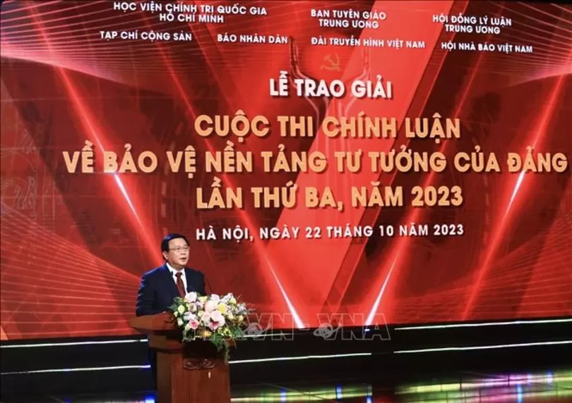 Trao giải Cuộc thi chính luận về bảo vệ nền tảng tư tưởng của Ðảng năm 2023