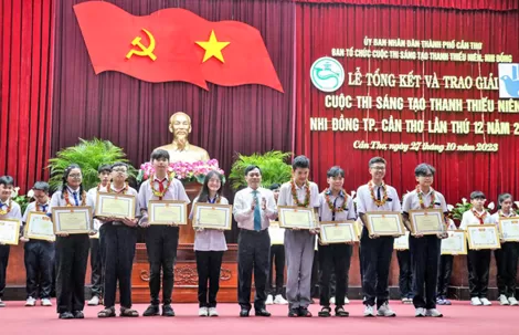 39 đề tài, sản phẩm đạt giải Cuộc thi sáng tạo thanh thiếu niên, nhi đồng TP Cần Thơ năm 2023