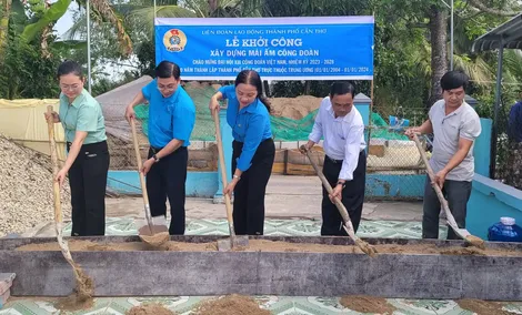 Khởi công xây dựng 2 Mái ấm Công đoàn cho đoàn viên khó khăn về nhà ở