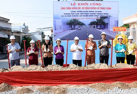 Quận Bình Thủy triển khai nâng cấp, mở rộng đường Hồ Trung Thành