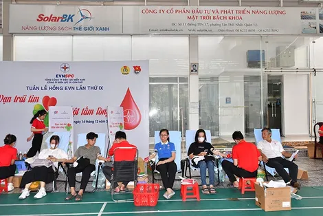 Hơn 200 người tham gia hiến máu, hưởng ứng “Tuần lễ Hồng EVN” lần thứ IX năm 2023