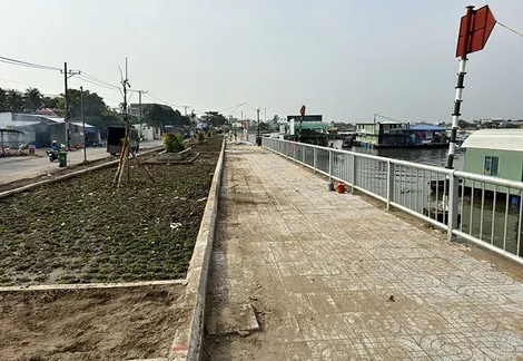 Hoàn thành hơn 91% khối lượng công trình kè sông Cần Thơ - Ứng phó biến đổi khí hậu TP Cần Thơ