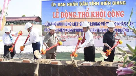 Khởi công Đền thờ Anh hùng liệt sĩ lực lượng vũ trang nhân dân và Thanh niên xung phong hy sinh trên tuyến đường 1C