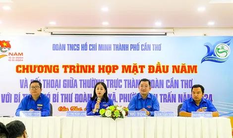 Thường trực Thành đoàn Cần Thơ đối thoại với “thủ lĩnh” Ðoàn 83 xã, phường, thị trấn