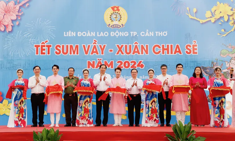 Khai mạc “Chợ Tết Công đoàn” tại quận Thốt Nốt