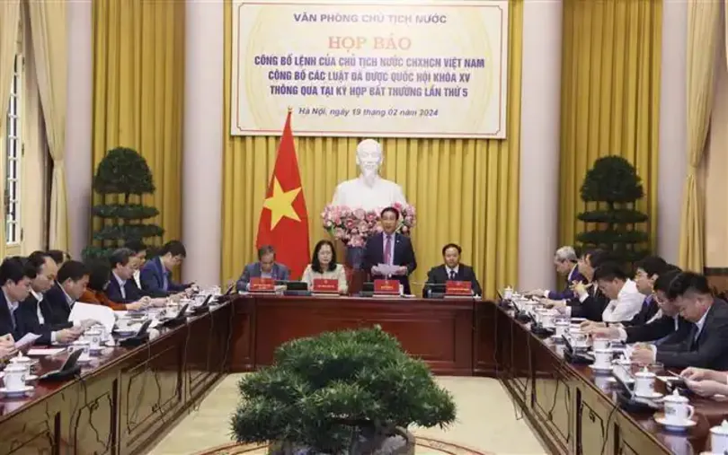 Công bố Lệnh của Chủ tịch nước về hai luật vừa được Quốc hội thông qua