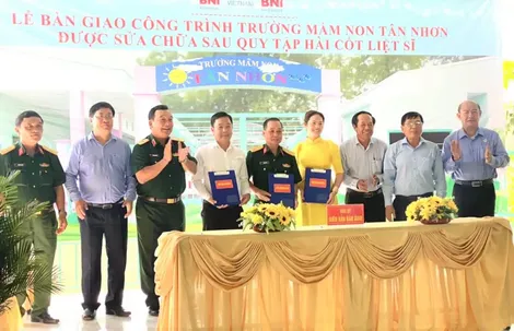 Bàn giao công trình Trường Mầm non Tân Nhơn