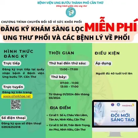 Tầm soát ung thư phổi cho người từ 40 tuổi trở lên