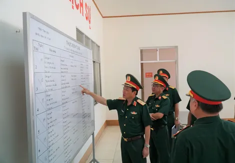 Kiểm tra công tác bảo đảm hậu cần cho huấn luyện chiến sĩ mới năm 2024