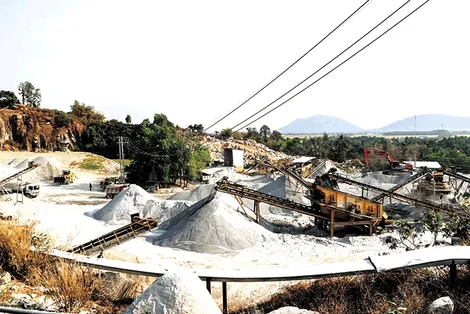 Các mỏ đá đảm bảo đáp ứng nhu cầu sử dụng vật liệu đá xây dựng