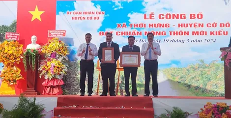 Ra mắt xã nông thôn mới kiểu mẫu Thới Hưng