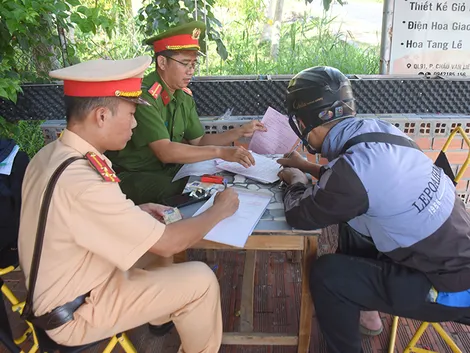 Xử lý vi phạm hành chính về trật tự an toàn giao thông trên 1,5 tỉ đồng