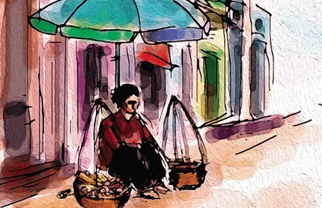 Thúng khoai của bà