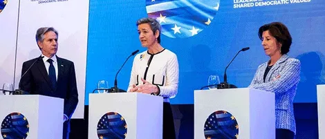 EU, Mỹ đẩy mạnh hợp tác về thương mại và công nghệ
