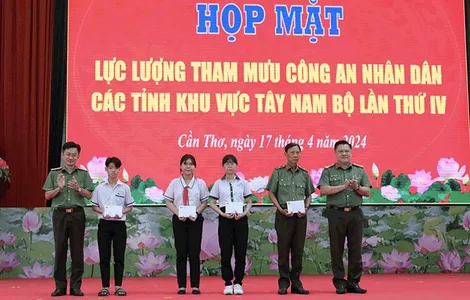 Họp mặt lực lượng Tham mưu Công an nhân dân các tỉnh, thành khu vực Tây Nam Bộ