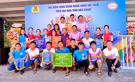 Agribank Hậu Giang đoạt giải Nhất toàn đoàn Hội thao ngành Ngân hàng tỉnh năm 2024