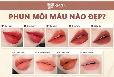 Phun môi màu nào đẹp? Bảng màu phun môi trendy nhất năm 2024