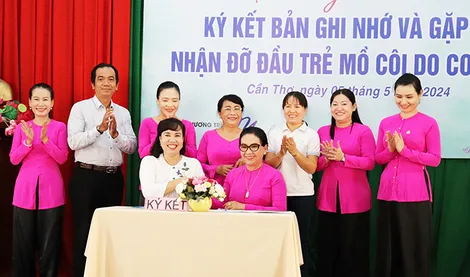 Ký kết ghi nhớ nhận đỡ đầu 20 trẻ mồ côi do ảnh hưởng của dịch COVID-19