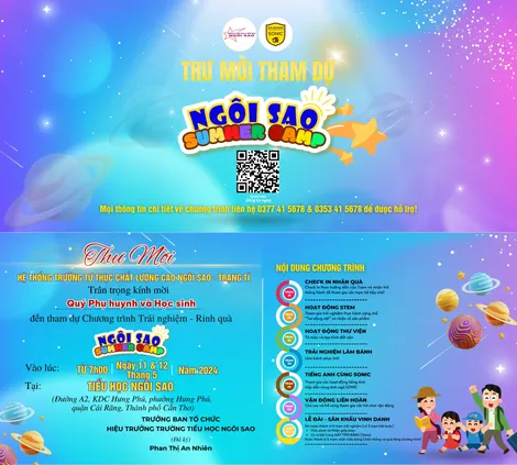 Ngày hội trải nghiệm, tham quan và nhận quà "Ngôi sao Summer Camp” tại Trường Tiểu học Ngôi Sao