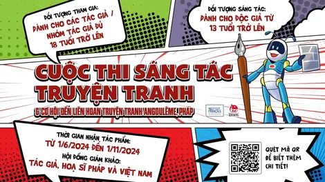 Thi sáng tác truyện tranh, cơ hội tham dự Liên hoan truyện tranh tại Pháp
