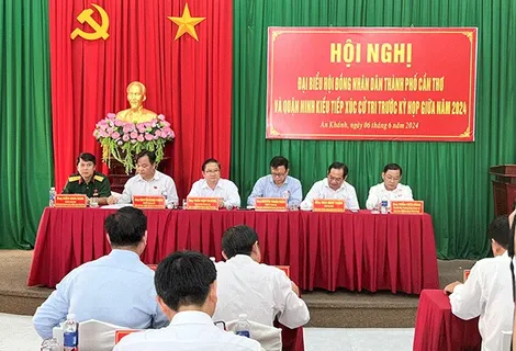 Cử tri quận Ninh Kiều kiến nghị quan tâm đảm bảo mỹ quan đô thị, vệ sinh môi trường...