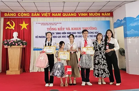 Trao giải Cuộc thi “Sáng kiến bảo đảm trật tự trường học về phòng ngừa bạo lực học đường và lao động trẻ em” năm 2024