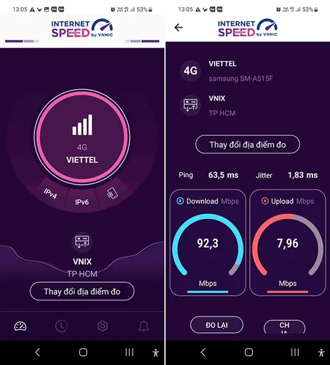 Đo tốc độ mạng di động với ứng dụng i-Speed