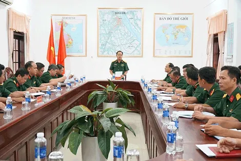 Kiểm tra công tác quân sự, quốc phòng tại Ban Chỉ huy Quân sự quận Cái Răng