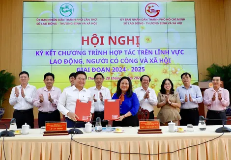 TP Cần Thơ - TP Hồ Chí Minh 
tăng cường hợp tác trên lĩnh vực lao động, người có công và xã hội