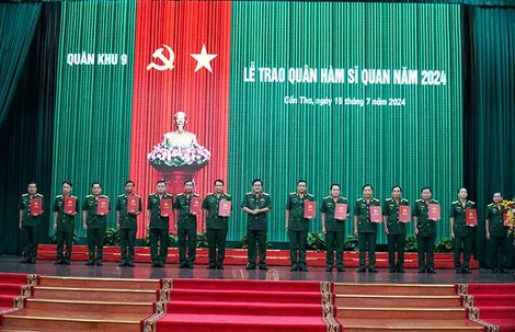 Trao quyết định thăng quân hàm, nâng lương cho 180 cán bộ