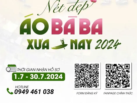 Quét mã QR và điền thông tin đăng ký tham dự Hội thi "Nét đẹp Áo bà ba Xưa và nay 2024"