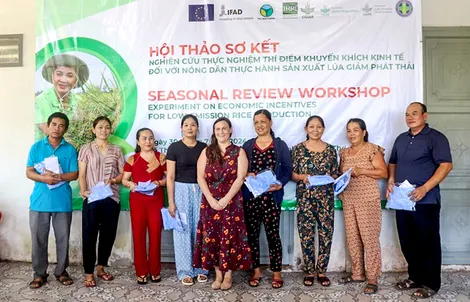 Nghiên cứu thực nghiệm thí điểm khuyến khích kinh tế đối với nông dân thực hành sản xuất lúa giảm phát thải khí nhà kính