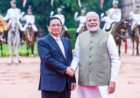 Thủ tướng Ấn Độ chủ trì lễ đón Thủ tướng Phạm Minh Chính